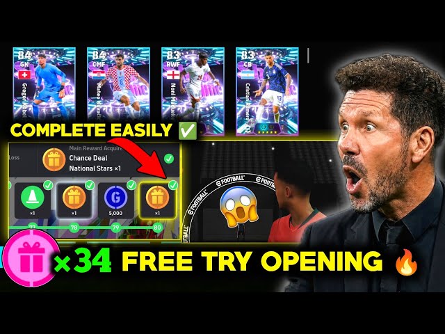 34x free try pack opening in main account 🔥 | Free Showtime pack opening | eFootball