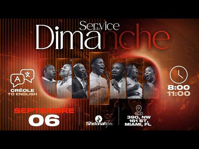 Service du Dimanche | 6 Sept, 2026 | Gregory Toussaint | Tabernacle de Gloire | Shekinah.fm
