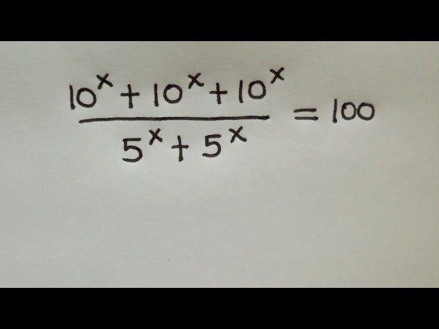 Solve for x in this nice exponential equation | Can you solve this? | Math Olympiad Mathematics