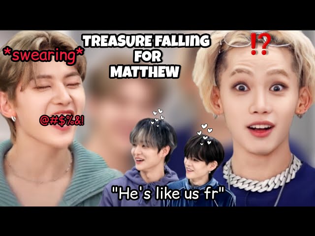 TREASURE falling in love with ZEROBASEONE Matthew's personality (The BROMANCE is real with HYUNSUK)