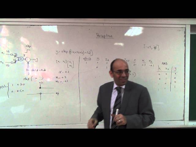Training a two input perceptron to build an AND gate, 4/2/2015