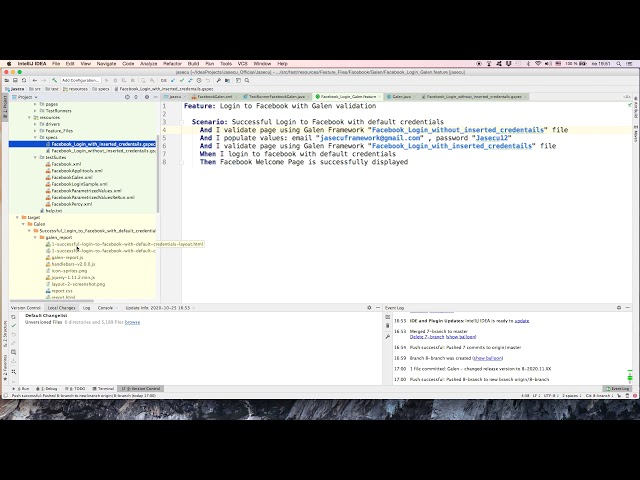 Jasecu - how to use Galen layout testing integration