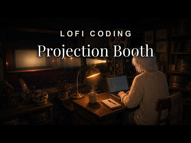 Lofi Coding Music — Projection Booth Beats for Deep Focus & Programming 🎬 [1 hour]