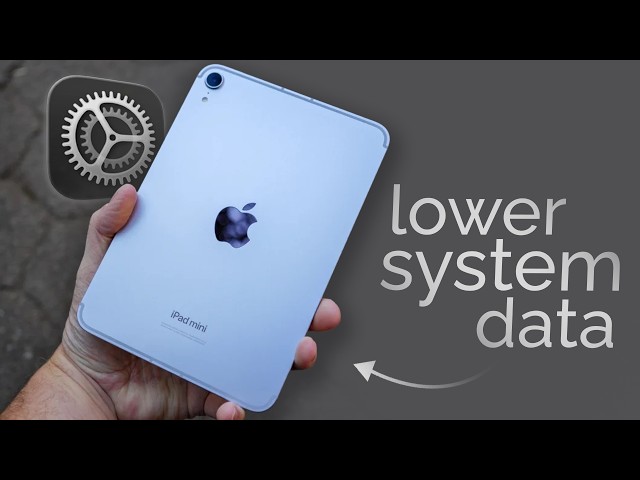 How to Lower System Data Storage on iPad