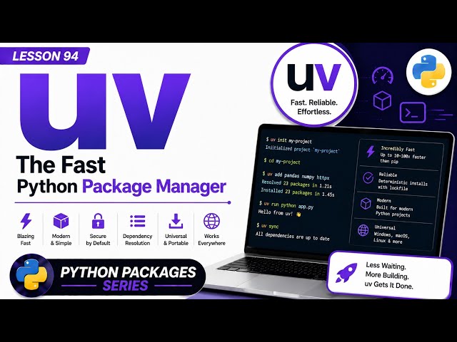 Lesson 94 - uv: The Fast Python Package Manager | Python Packages Series | Uplatz