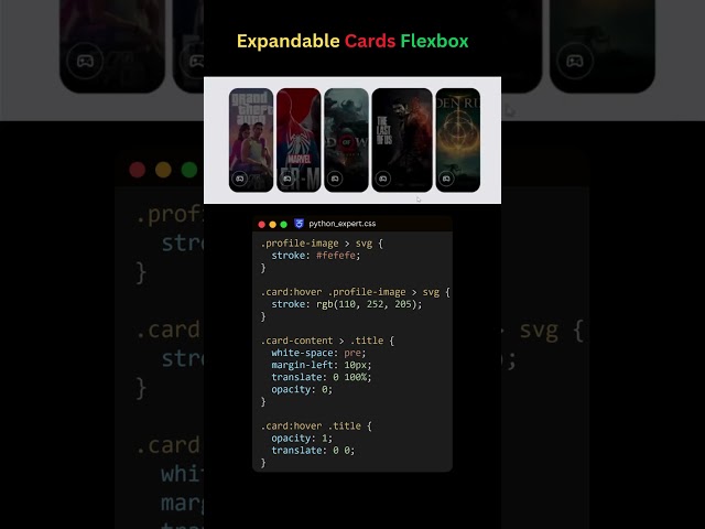 Expandable Cards Flexbox: Netflix‑Style Hover Animation #coding #programming #flexbox #uiux #cards
