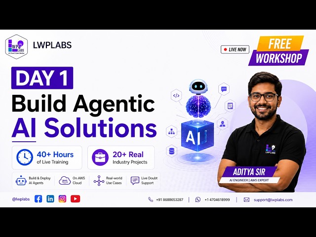 DAY 1: Build Agentic AI Solutions | Hands-On AWS Agentic AI Workshop | Registration in Description