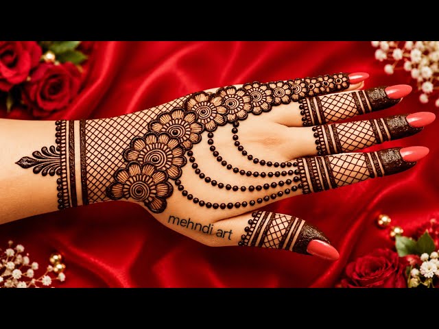 Very beautiful and easy mehndidesign back hand|Rakhi special Mehandi design |Letest mehndi design 