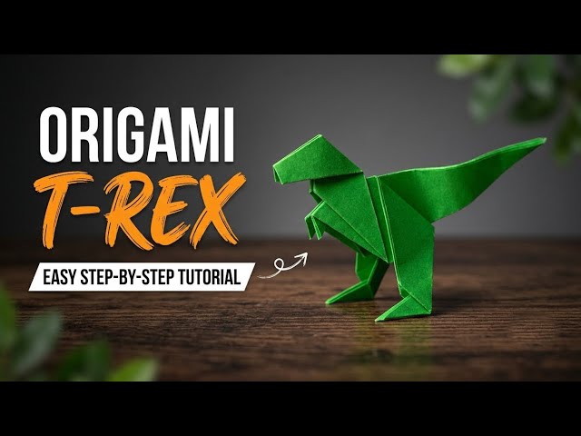 How to Make a T-Rex Origami 🦖 | Amazing Paper Dinosaur DIY | Easy Step-by-Step Tutorial