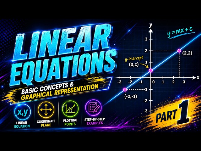 Linear Equations Part 1 | Basic Concepts & Graphical Representation