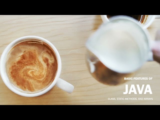 How to create Java application class, static method, and array