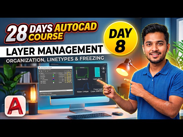 Day 8: Layer Management – Organization, Linetypes & Freezing