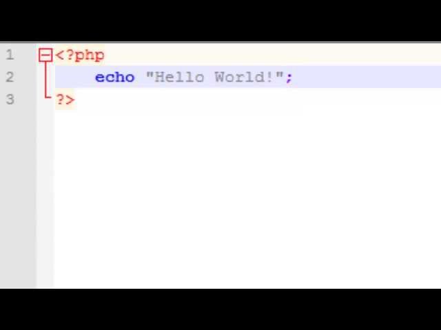 PHP Programming - Simple "Hello World" Script Using Echo Command