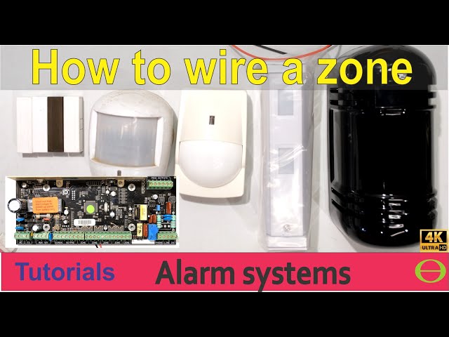 How to wire a zone to your alarm system - magnetic door switch, passives and beam shown - tutorial