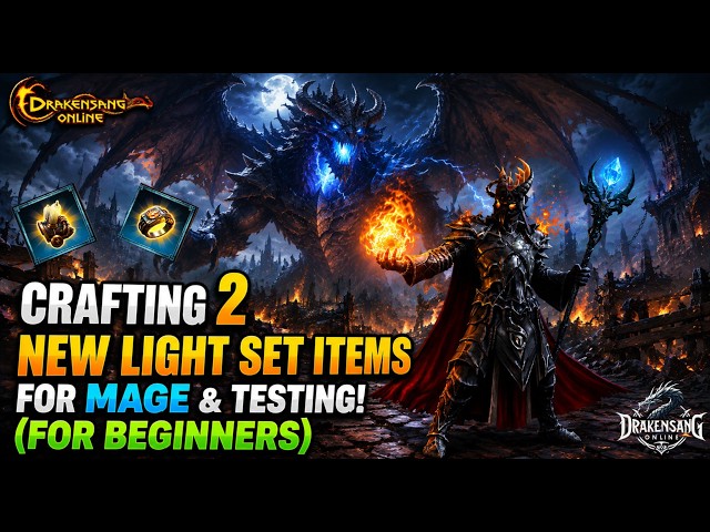 Drakensang Online - Crafting 2 New Light Set Items for My Mage & Testing! (For Beginners) | DSO