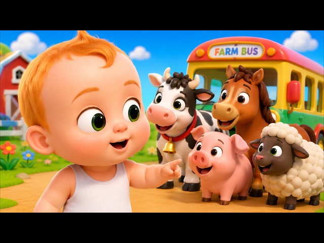 Wheels on the Bus (farm animals)+ More | Lala Loops Kids Songs & Nursery Rhymes & cartoon