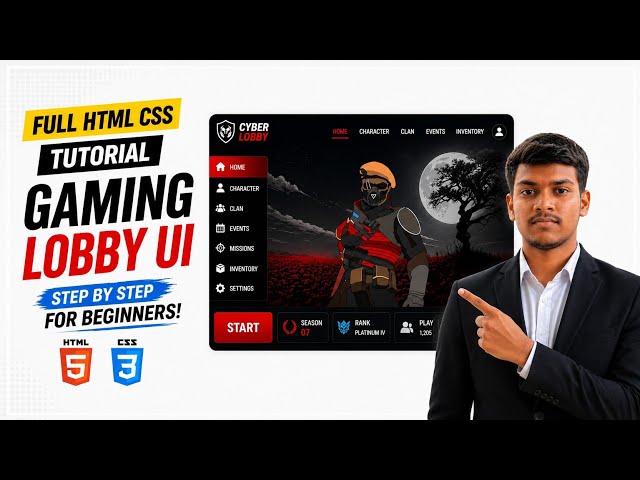 Gaming Lobby UI Website 🔥 Full HTML CSS Tutorial