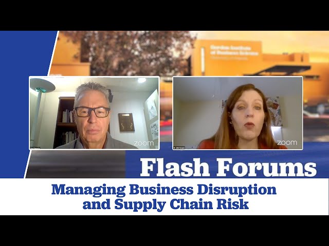 Managing Business Disruption and Supply Chain Risk
