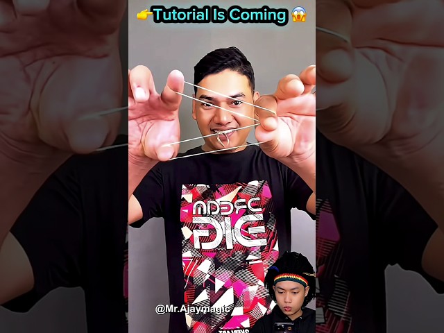 Ring Passing through two rubber bands , easy magic tutorial , rubber band tricks #magic #shorts