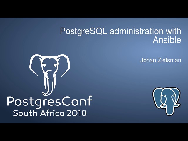 PostgreSQL administration with Ansible
