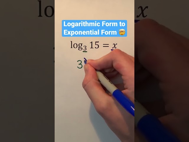 Logarithmic Form to Exponential Form 🤯 #Shorts #algebra #math #maths #mathematics #education #learn