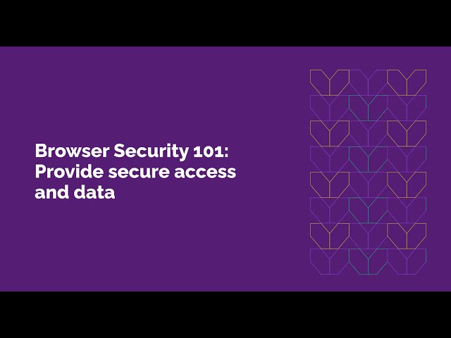 Browser Security 101: Provide Secure Access and Data