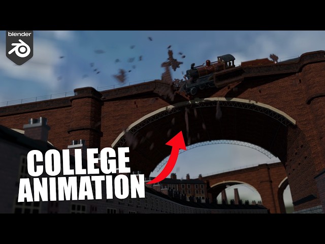 I MADE THIS TRAIN ANIMATION FOR COLLEGE!?