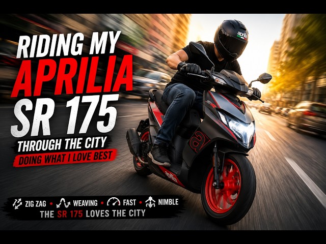 Riding My Aprilia SR 175 Through the City – Doing What I Love Best, Which Is to Ride Zig Zag.