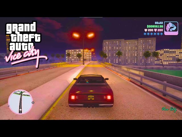 Night Drive Around Vice City in a Stinger Convertible | GTA Vice City Definitive Edition | Nostalgia