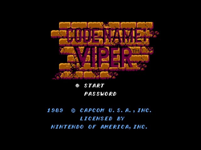 Code Name - Viper - Nintendo Entertainment System - Intro & Title Screen