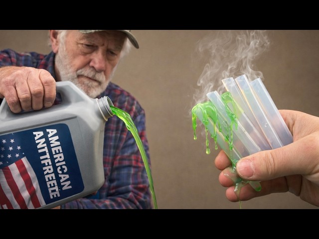 Better than Epoxy Glue! Mix antifreeze and glue stick. Dry welding.