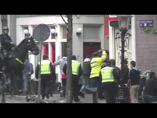 champions league ajax -manchester city   police versus the hooligans