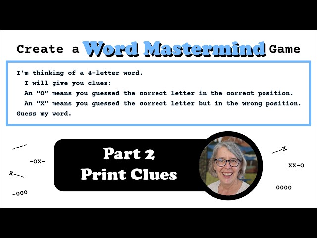Create a Word Mastermind Game: TG14.2 Replace Characters in a String