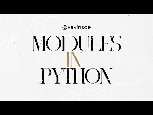 Modules in python | Tamil