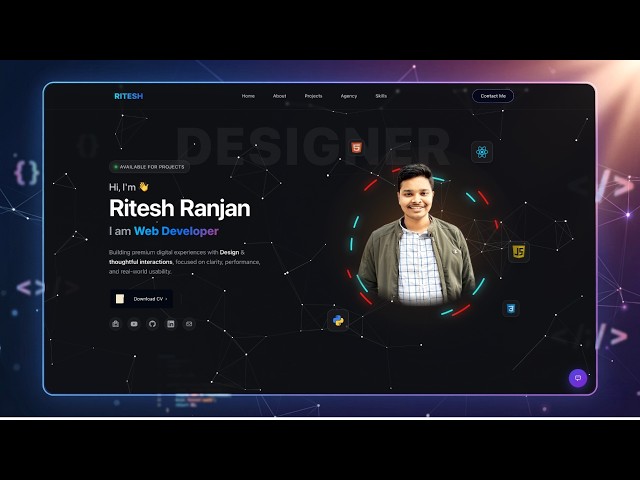 Build a Responsive Portfolio Website with Tailwind CSS | React | GSAP | Portfolio Kaise Banaye 