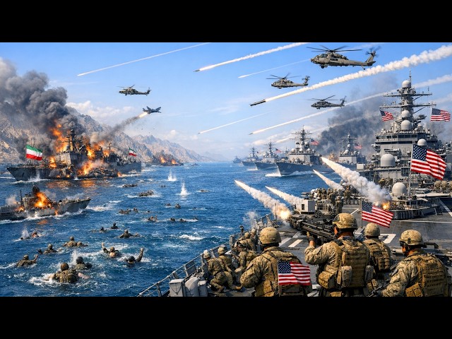 19 minutes ago! US forces attack Iranian navy and succeed in reopening the Strait of Hormuz - Arma 3