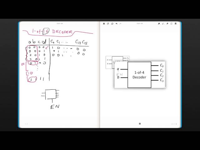 1 of 16 decoder (EGR 190: Digital Circuits, week 8 #4)