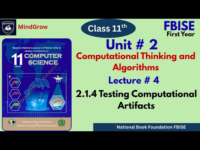 Chapter 2 | Testing Computational Artifacts | Trace Table & Evaluation | Class 11 Computer FBISE NBF