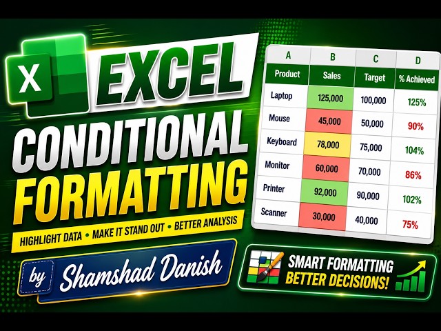 Conditional  formatting || Excel Advance || Formatting in Excel