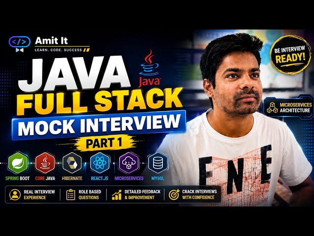 Java Full Stack Mock Interview Questions| Live Interview Questions for Freshers and Devlopers#part1
