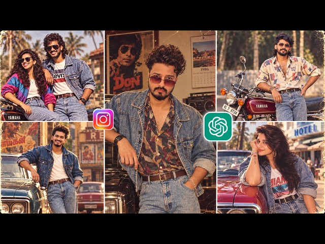 Instagram Trending 80s Look AI Photo Editing | Viral 80s AI Photo Prompt | 80s Old Look AI Photo