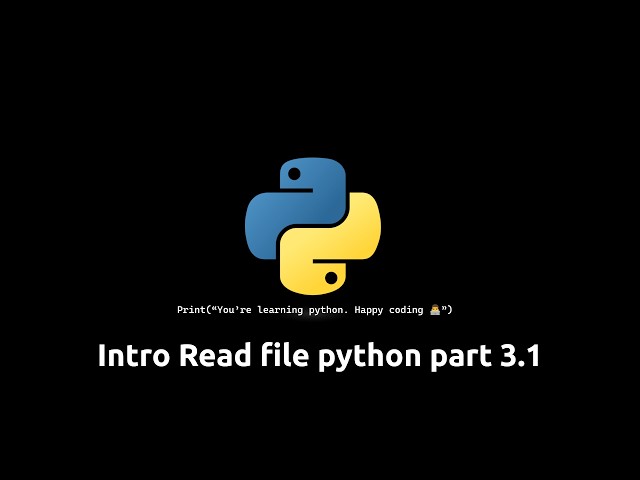 រៀន python - Intro Read file python part 3.1 - #pythonkhmer
