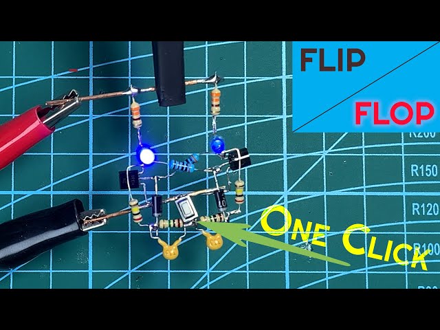 Flip Flop Led Flasher Circuit | Only One Push Button | Easy Electronics Tutorial