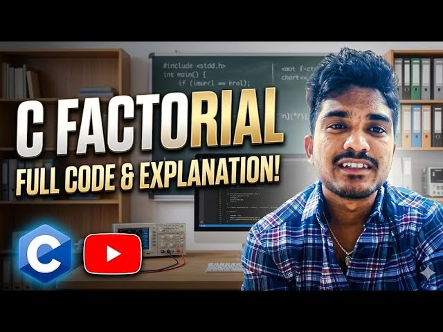 Write a C program to print Factorial of the Given number #factorial #cprogram #explanation #coding 
