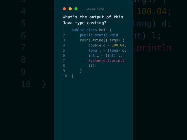 Master Java Type Casting! Fix the Output! #Java #CodingShorts