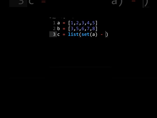 Python Set Difference Between Two Lists