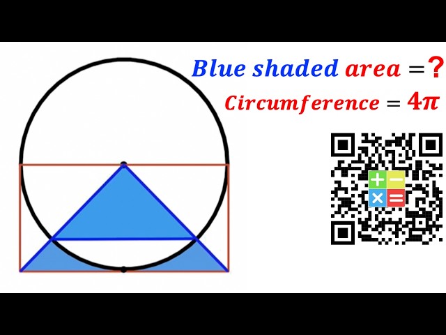 Can you find area of the Blue shaded region? | (Circumference) | #math  #maths | #geometry