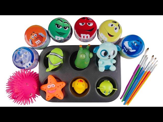 Satisfying Video DIY How To Make Rainbow Hearts Shapes Mix With Glitter Slime Colorful Sprunki ASMR