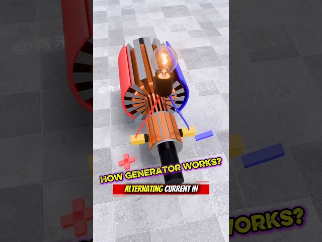 How Generators Works? Working of Generators Explained with 3D Animation #generator #electricity #3d