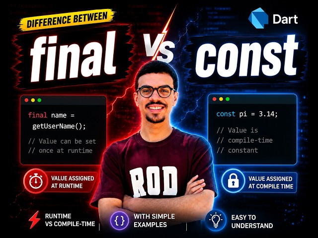 The Difference between final and const in Dart Programming Language